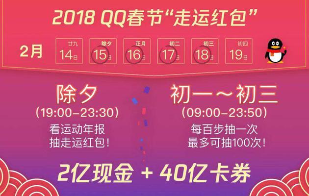 QQ红包春节玩法：每走100步可抽一次红包_支付_电商之家