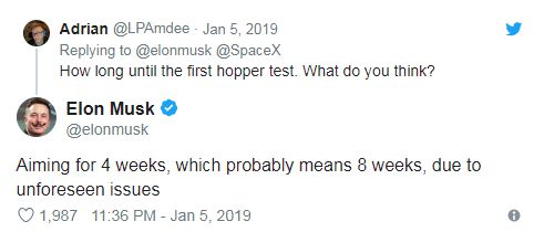 马斯克：SpaceX“星际飞船”原型或在数周内安排试飞_人物_电商之家