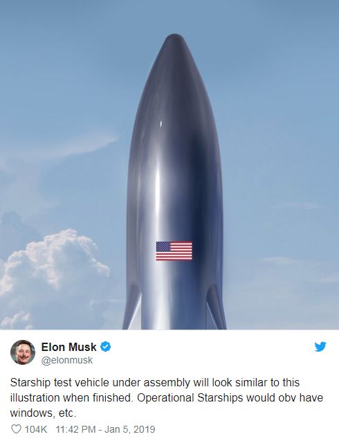 马斯克：SpaceX“星际飞船”原型或在数周内安排试飞_人物_电商之家