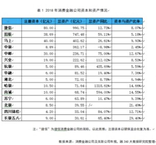 持牌消金公司2018年财报解读：资产扩张放缓 业绩分化显著_金融_电商之家