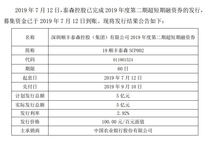 顺丰控股短期融资券再发行 募集资金5亿元_物流_电商之家