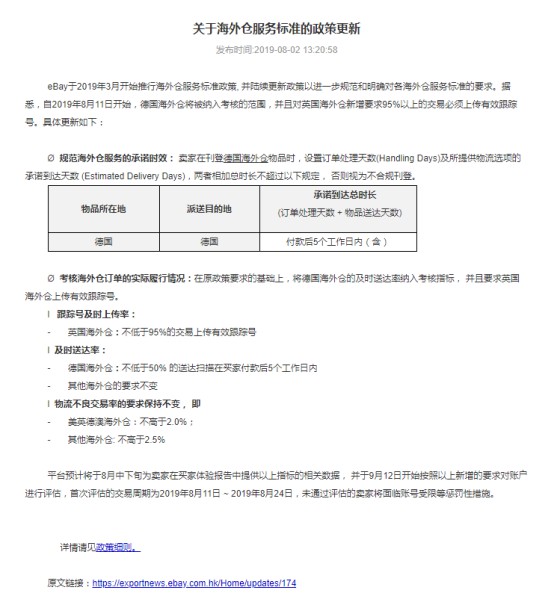 eBay更新海外仓标准：德国将被纳入考核的范围_跨境电商_电商之家