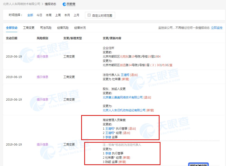 人人车联合创始人王清翔卸任法定代表人及执行董事_人物_电商之家