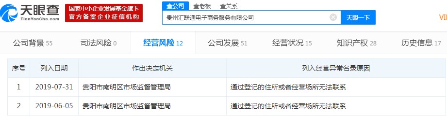 智付支付、汇联通被列入经营异常名录_金融_电商之家
