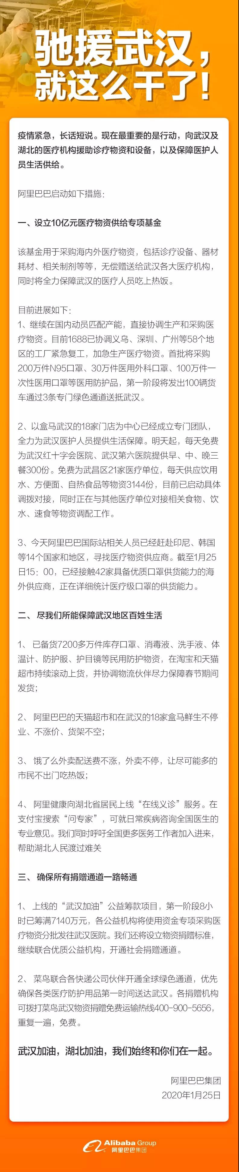 阿里、京东、拼多多等多家电商平台启动驰援武汉措施_零售_电商之家