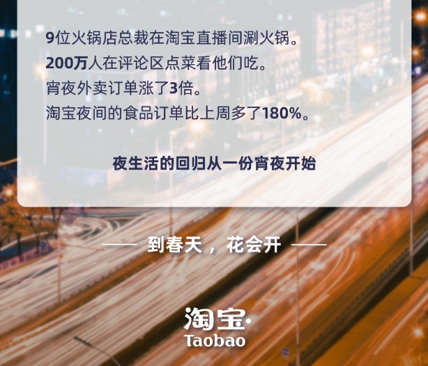 淘宝经济暖报：夜晚食品类订单增长180%_零售_电商之家