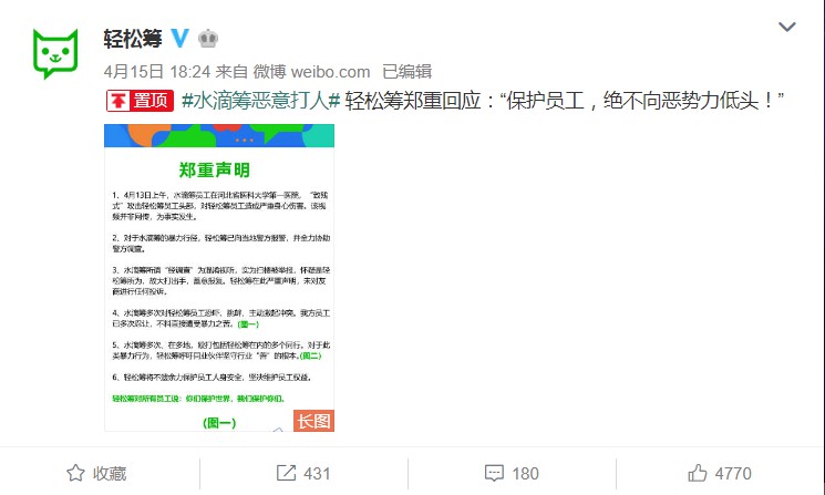 水滴筹打人员工被处拘留12日 罚款500元_金融_电商之家