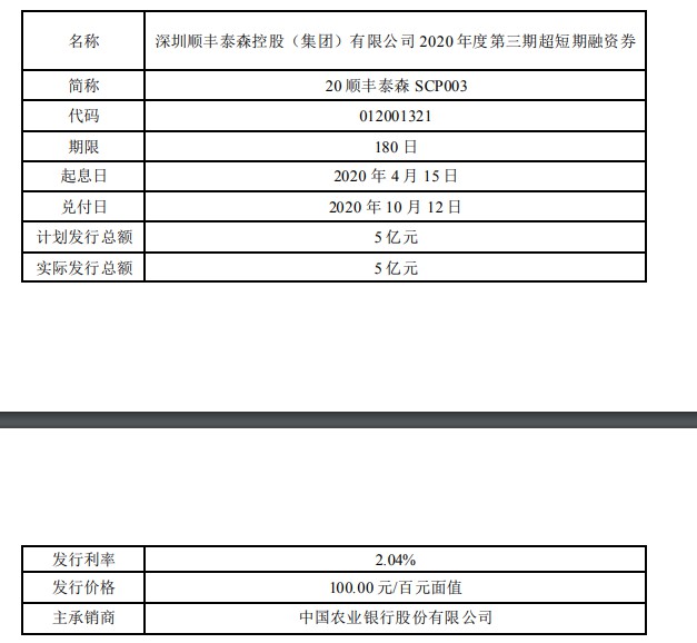 顺丰全资子公司泰森控股募集的5亿元资金已到账_物流_电商之家