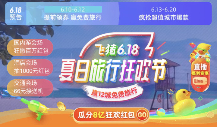 借势天猫618 飞猪联合商家推8亿补贴_O2O_电商之家
