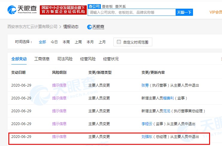 刘强东卸任西安京东方汇云计算有限公司总经理_人物_电商之家