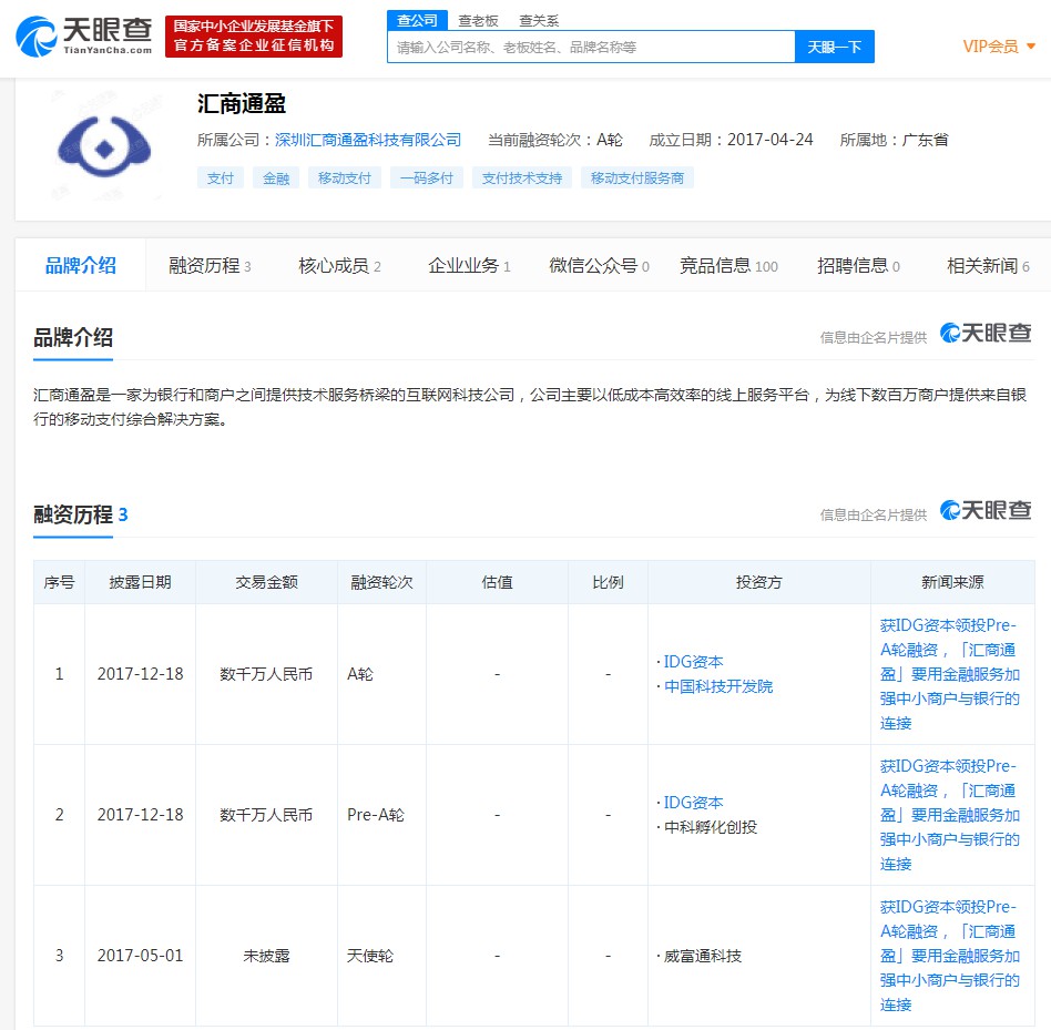 移动支付科技服务商汇商通盈获数千万元级A轮融资_金融_电商之家