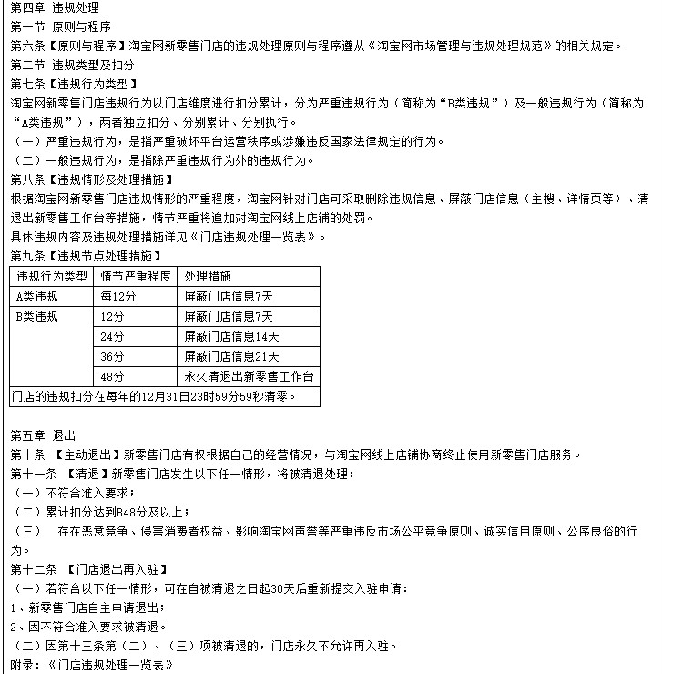 淘宝网新增新零售门店管理规范 9月8日生效_零售_电商之家