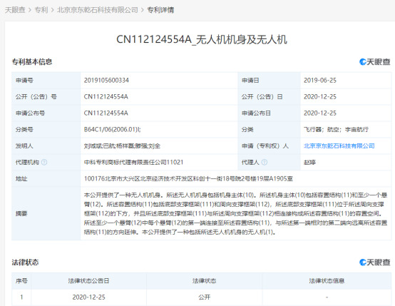 京东关联公司公开无人车、无人机相关专利_零售_电商之家
