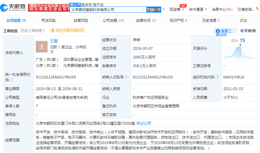 小米关联公司入股北京晶视智能科技有限公司_零售_电商之家