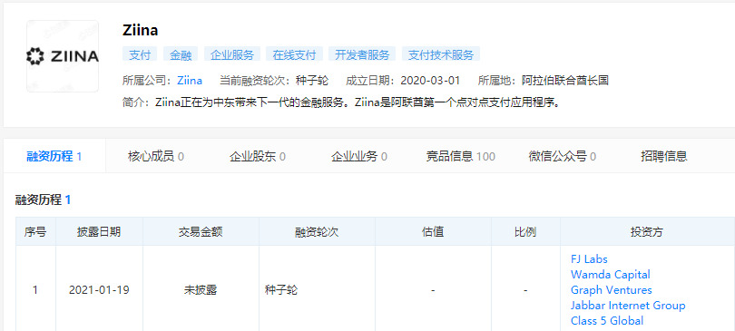 阿联酋金融科技公司Ziina完成种子轮融资_支付_电商之家